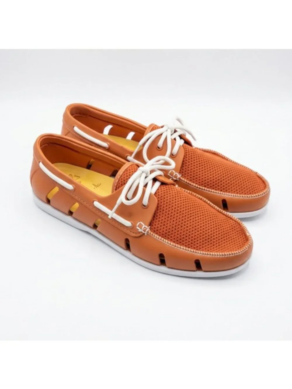 Five Flops Mens Boat Shoes Green Vented Lace Up Jelly Rubber Water Medium 8/9